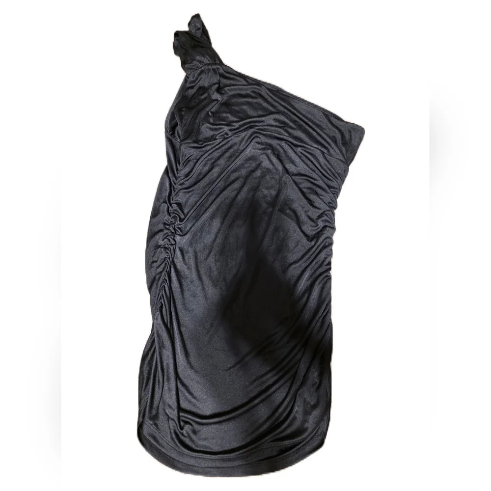 ๐ 3/$15 Elegant Black One-Shoulder Body Con Form Fitting Dress - Picture 3 of 11